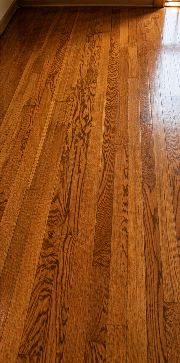 The same oak floor after restoration (illustrative)